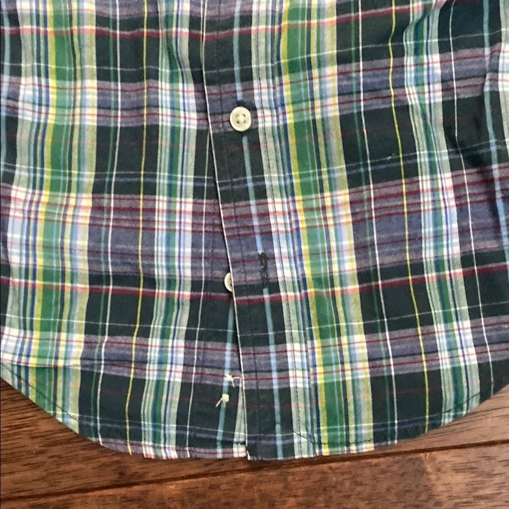 Ralph Lauren Green and Blue Button Down Shirt
